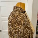 Lane Bryant Brown Tan Print Short Sleeve Front Tie Top Swim Cover Up Blouse Photo 4