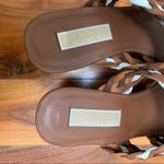 Michael Kors Collection Woven Leather Citrine Platform Chunky Heels 70s Retro 8 Photo 7