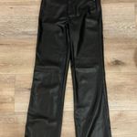 ZARA Leather Black Pants Photo 0