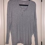 Aerie gray henley long sleeve Photo 0