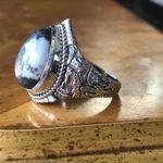 White Buffalo Sterling Silver Southwestern Ring Size 7 Photo 8