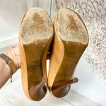 Fendi  Leather Slip On Peep Toe Stilettos Heel Pumps Shoes Tan Women's 38 / 7.5 Photo 8