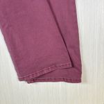 We The Free  Women's Pants Sz 30 Red‎ Maroon Bootcut Jeans Front V Side Zip Y2K Photo 3