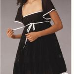 Anthropologie Maeve Flutter Sleeve Bow Babydoll Mini Dress Size XS Photo 2