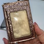 Kate Spade  Pink Glitter Storybook Liner Folded SmallID wallet with Key Chain Photo 3