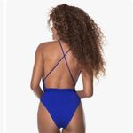 Maaji  Royal Blue Safari Plunge Reversible One Piece Swim Suit, Medium, $158 Photo 1