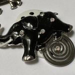 Lot Of 3 Beautiful Rhinestone Elephant Brooch Pins Photo 6
