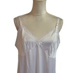 Vintage Sheer White Lace Trim Slip Night Dress Adjustable Straps Babydoll L/XL Size undefined Photo 2