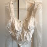 For Love & Lemons  Gabrielle Top white long sleeve revolve medium Photo 2