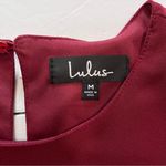 Lulus Last Love Song Burgundy Tie Waist 3/4 Bell Sleeve Dress MEDIUM Photo 10