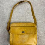 Samsonite Profile Vintage Faux Leather Vinyl Marigold Yellow Weekender Zip Bag Photo 0