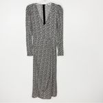 ZARA  Black And White Printed MIDI Dress XS Photo 3