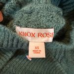 Knox Rose  Teal Cable Knit Turtleneck Sweater Photo 4