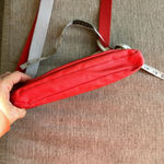 Fossil Vintage purse red / orange with grey periwinkle and tan adjustable strap Photo 11