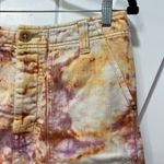 We The Free  Denim Shorts 2 Tie Dye Rave Button Fly Bermuda High Rise Hippie Photo 2