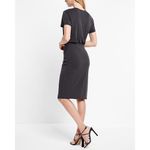 EXPRESS ✨ Silky Sueded Jersey Ruched T-Shirt Midi Sz Medium Dress✨ Photo 4