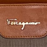 Salvatore Ferragamo  taupe and brown 1990’s Vintage crossbody w thick strap EUC Photo 12