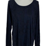 Michael Stars  Top Medium Black Long Sleeve Tee Minimalist Everyday Basic Photo 0