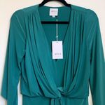 MISA Los Angeles NWT Long Sleeve Knot Dress in Eucalyptus Photo 5