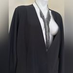 Athleta  Classic Black Blazer Avenue 1 snap button eurolux Stretchy Fabric Sz 20 Photo 5