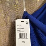 Invitee Royal Blue Juniors' Halter Sleeveless Crochet Midi Sweater Dress XXL NWT Size undefined Photo 4