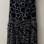 Almoxarfye Maxi Midi Slit Halter Stone Rope Tie Back Dress Tropical Size 38 Photo 0