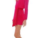 Karina Grimaldi Garda Beaded Mini Dress Hot Pink Womens Size XS Photo 2