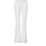 CAbi NWT  #5880 White Trouser Slight Flare Jeans In Brite White Photo 3