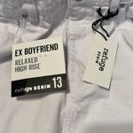 Refuge NWT  sz 13 jr boyfriend relaxed high rise distressed ripped white jeans Photo 2