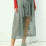 Stella McCartney embellished lace high low skirt Gray size 10 Photo 0