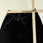 XSCAPE by Joanna Chen Pants Womens Medium Black Velvet Beaded Belt Wide‎ Leg Photo 4