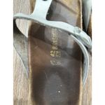 Birkenstock  Women Gizeh Icy Metallic Silver Birko-Flor Sandals‎ Sz EU 42 Photo 3