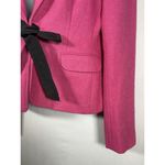 Lilly Pulitzer  Wool Blend Crop Blazer Tie Front Pink Preppy Old Money Small Photo 2
