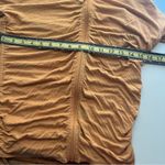 Anthropologie Evy's Tree The Natalie Ruched Zip-Up Hoodie - Tan Orange Small Photo 5