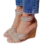 Jeffrey Campbell Besante Woven Wedge EUC $168 Size 8.5 S3601 Photo 2