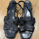 Sesto Meucci  Black Braided Sandals Photo 0