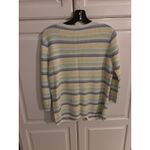 Liz Claiborne  Striped‎ Knit Cardigan Pastel Colors Button Front Womens Photo 3