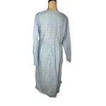 Adonna  Sleepwear Womens Blue Floral Long Nightgown Size Medium‎ Photo 3