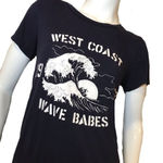 Graphic Tee Short Sleeve Shirt Navy Blue Size Small West Coast Photo 0