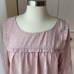 Loft Ruffled trim yolk an bell cuffed 3/4 sleeve size XS Photo 4