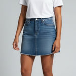 Madewell  Rigid A-Line Blue Denim Skirt Photo 0