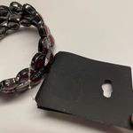Kohls Kohl’s NWT Gunmetal Red Rhinestone Stretchy Stretch Bracelet MSRP $34 -Nice Gift Photo 4