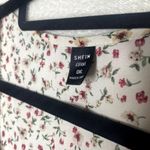 SheIn  Curve Ditsy Floral Short Sleeve Cottagecore Maxi Dress 0XL Front Slit Photo 2