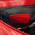 ZARA Red Quilted Shoulder Bag with Gold Chain Photo 3