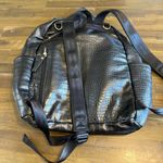 Petunia Pickle Bottom Black Faux Croc Diaper Bag Backpack Pad Wipes Container Photo 8