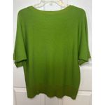Chico's Women's Green Silk Knit Top Short Sleeve Scoop Neck Size 3 XL 16 Photo 3