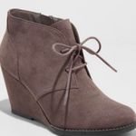 Target Tan Suede Bootie Wedges Photo 0