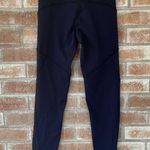 Aerie Offline By Goals 7/8 High Rise Leggings Navy Small Sheer Panels Photo 3