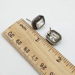 JACK JUDITH  Sterling Silver Marcasite Faceted CZ Vintage Earrings Photo 2