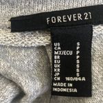Forever 21 NWT  Sweatshirt Womens S Gray Cotton Cropped Crewneck Minimalist Cozy Photo 3